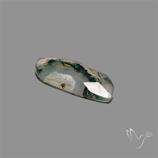 Checkerboard Cut Moss Agate