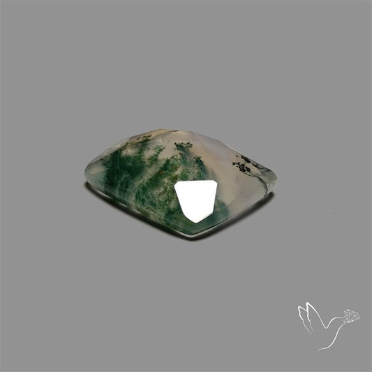 Checkerboard Cut Moss Agate