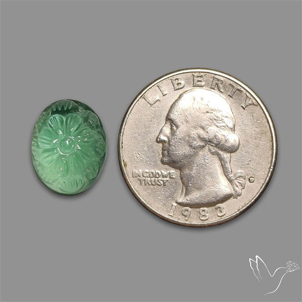 Green Fluorite Mughal Carving