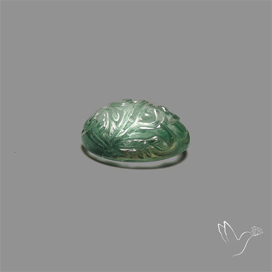 Green Fluorite Mughal Carving