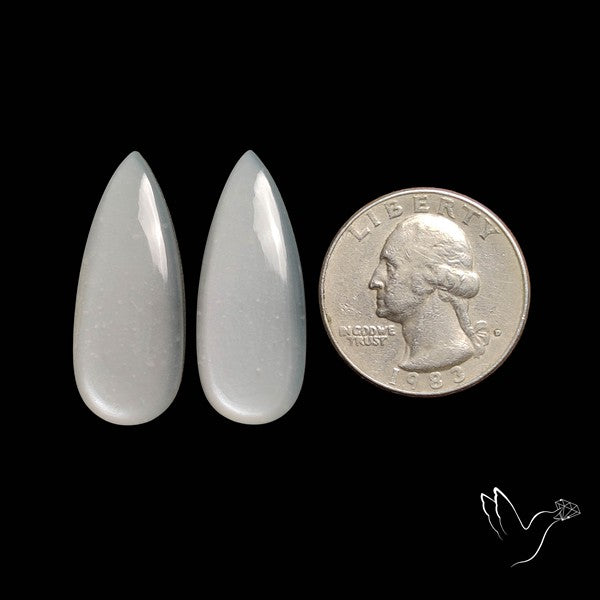 White Moonstone Pair
