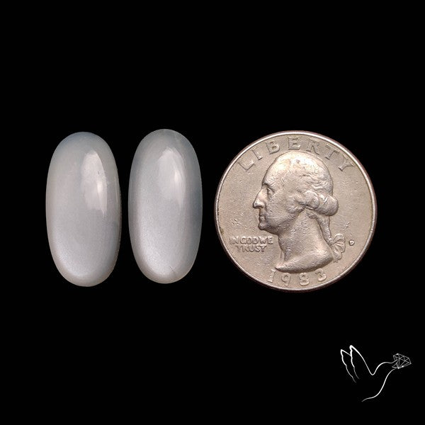 White Moonstone Pair