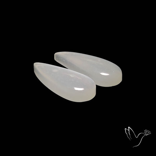 White Moonstone Pair