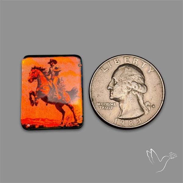 Halloween Picture Inlay Doublet Cab