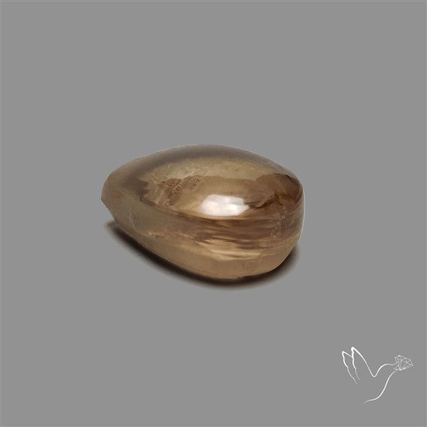 Rare Himalayan Quartz With Rainbow Cabochon