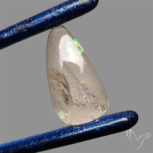 Rare Himalayan Quartz With Rainbow Cabochon