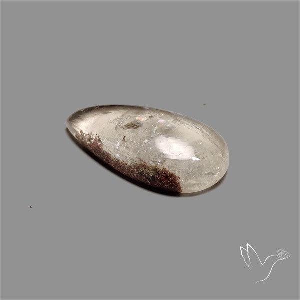 Rare Himalayan Quartz With Rainbow Cabochon