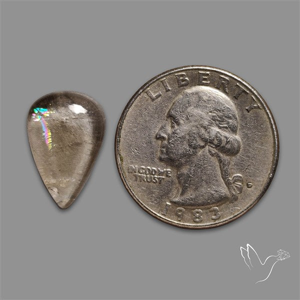 Himalayan Quartz With Rainbow Cabochon