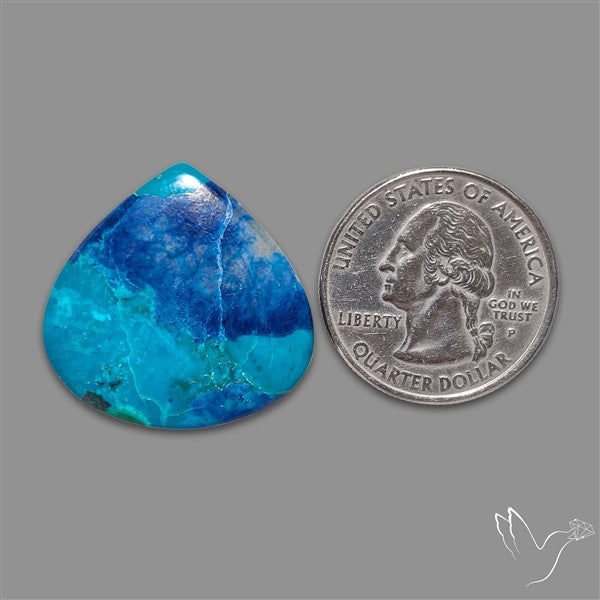 Shattuckite Cabochon with Azurite