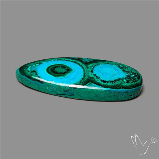 Chrysocolla In Malachite Cabochon
