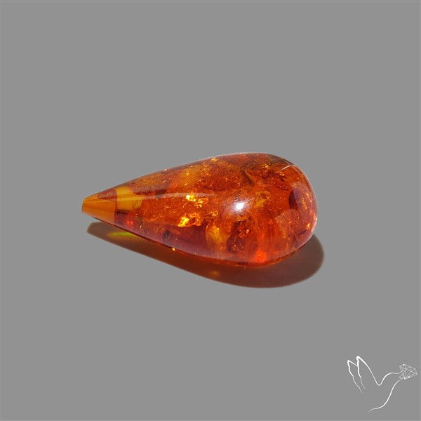 Baltic Amber Briolette Pear Shaped Cabochon