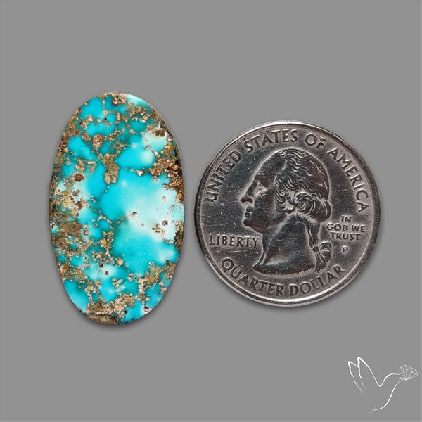 Rare Nishapuri Feroza Turquoise Cabochon Authentic