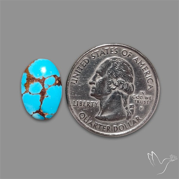 Rare Egyptian Turquoise Cabochon from Sinai Peninsula