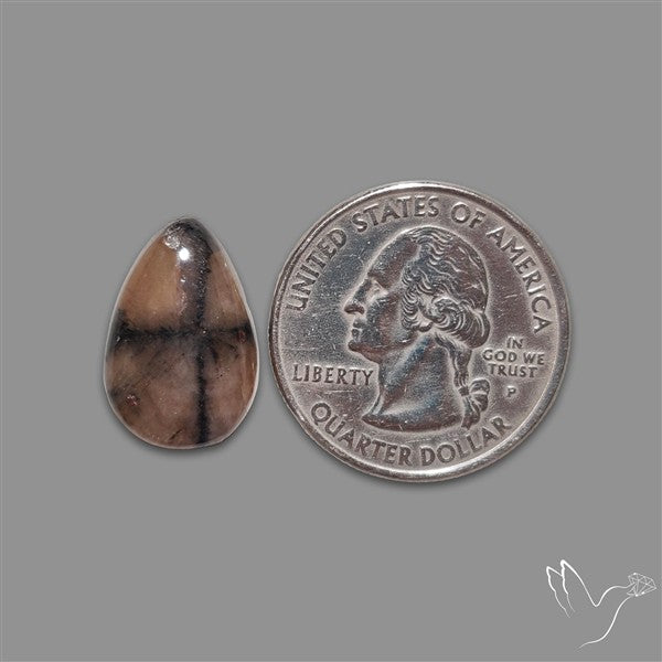 Chiastolite Cross Stone Cabochon