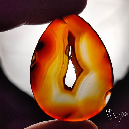 Gemmy Montana Agate Flat Slice Cabochon