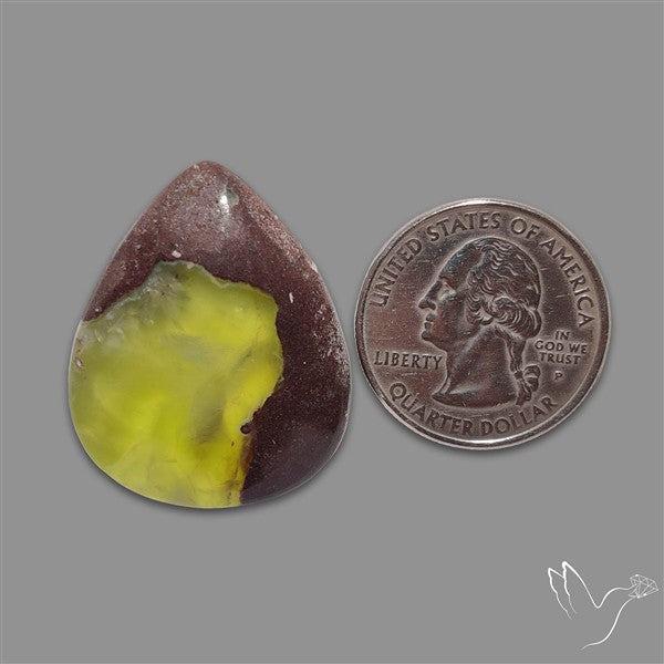 Bi-Colour Australian Prehnite Cabochon