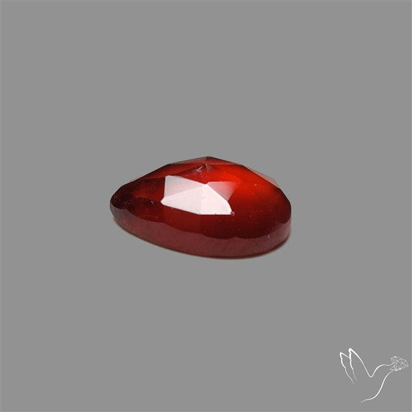 Rose Cut Gemmy Hessonite Garnet