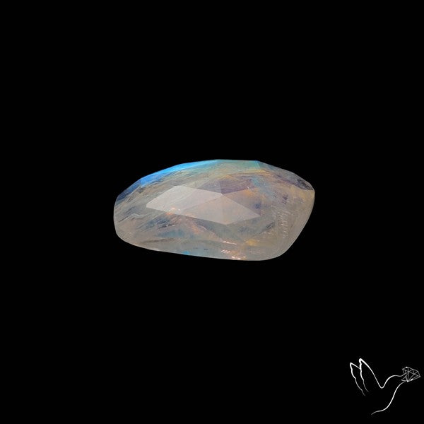 Rose Cut Rainbow Moonstone