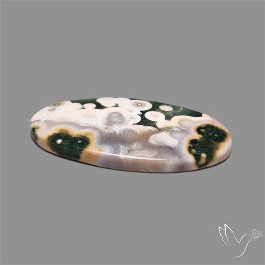 Orbicular Ocean Jasper Cabochon