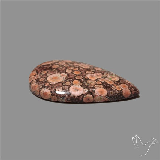 Poppy Jasper Cabochon with perfect orbicular patterns