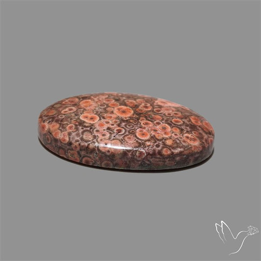 Poppy Jasper Cabochon with perfect orbicular patterns