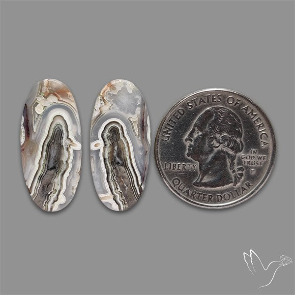 Crazylace Agate Cabochons Pair