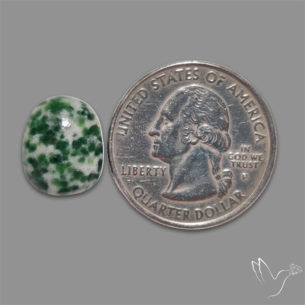 Rose Cut Chrome Diopside In Quartz
