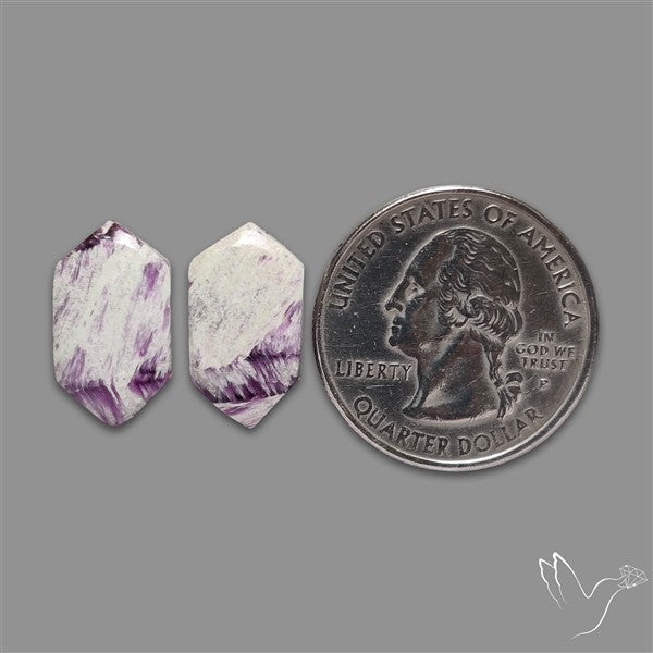 Rare Kammererite Cabochons Pair