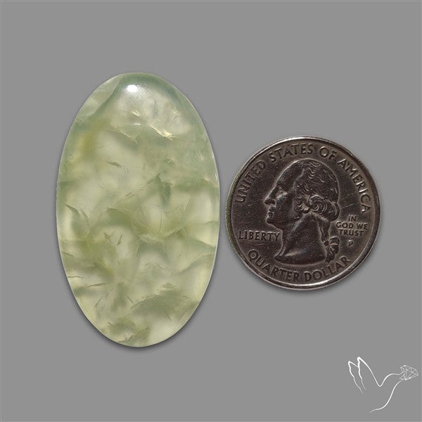 Gemmy Prehnite Cabochon Mint Green