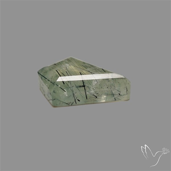 Step Cut Rutilated Prehnite