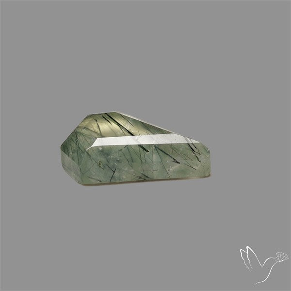 Step Cut Rutilated Prehnite