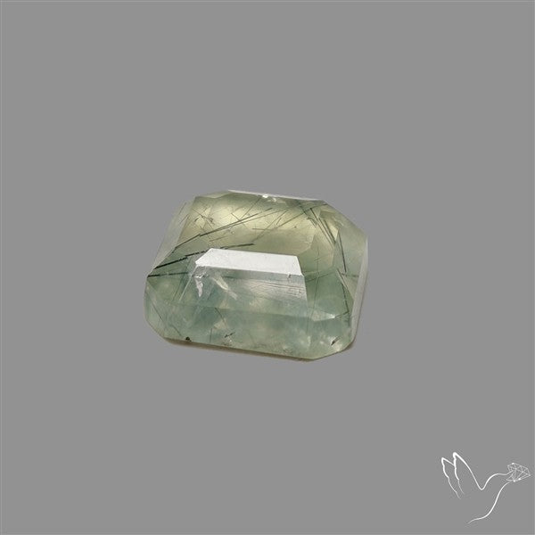 Step Cut Rutilated Prehnite