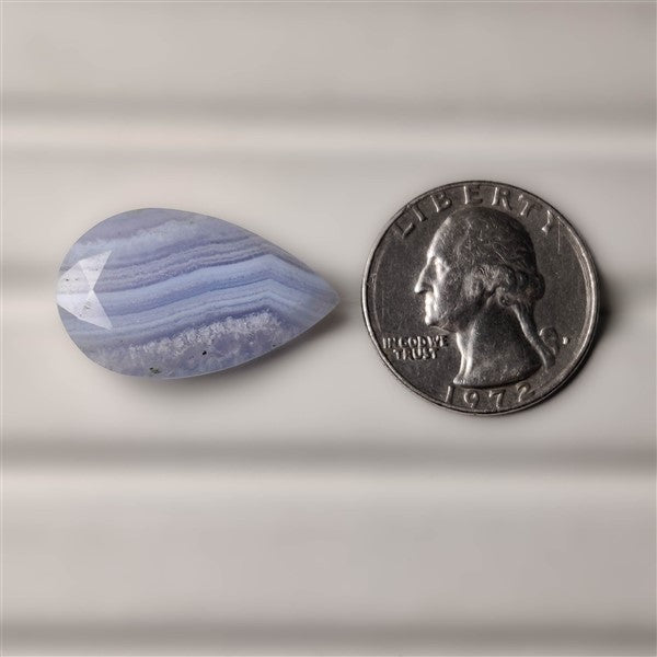 Faceted Blue Lace Agate
