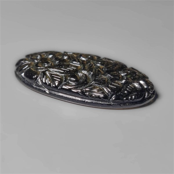 Goldsheen Obsidian Mughal Carving