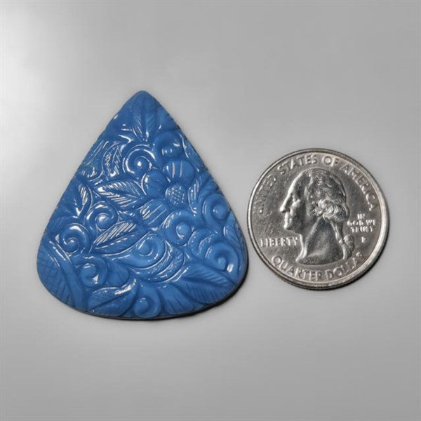 Owyhee Blue Opal Mughal Carving