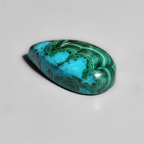Chrysocolla In Malachite Cabochon