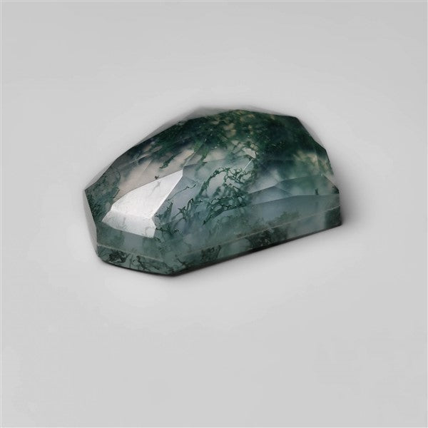 Rose Cut Himalayan Quartz and Moss Agate Doublet