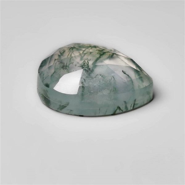 Rose Cut Himalayan Quartz and Moss Agate Doublet
