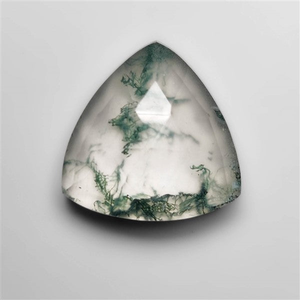 Rose Cut Himalayan Quartz and Moss Agate Doublet