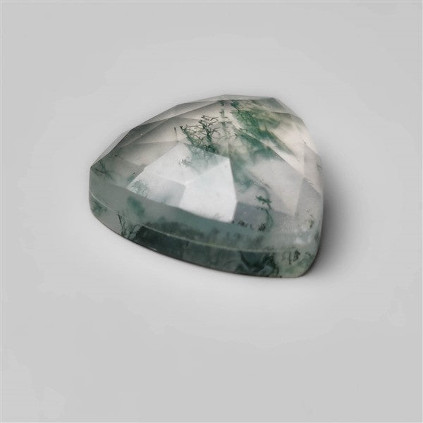 Rose Cut Himalayan Quartz and Moss Agate Doublet
