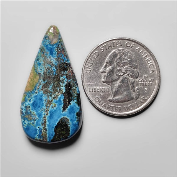 Azurite Shattuckite Cabochon