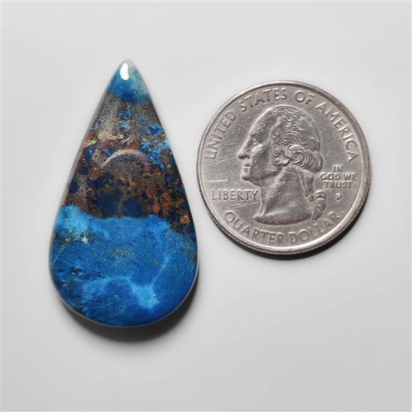Azurite Shattuckite Cabochon