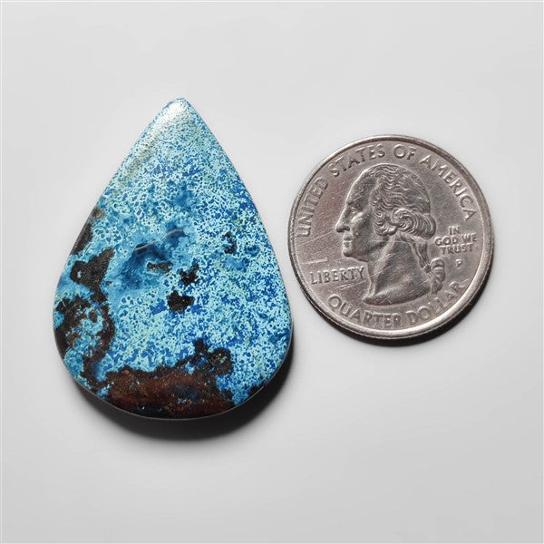 Azurite Shattuckite Cabochon