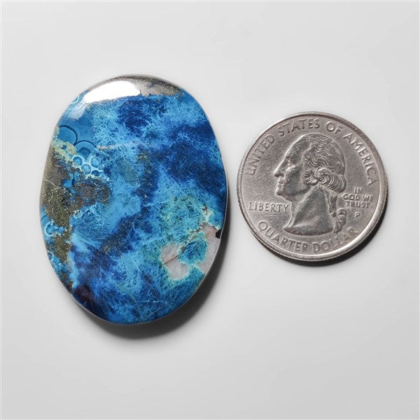 Azurite Shattuckite Cabochon