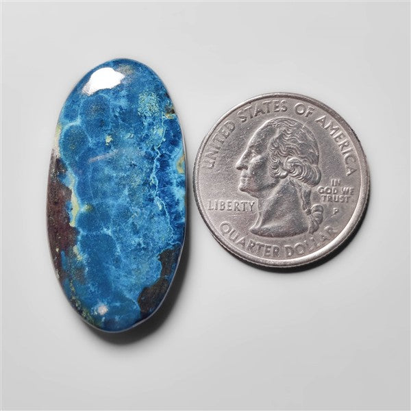 Azurite Shattuckite Cabochon