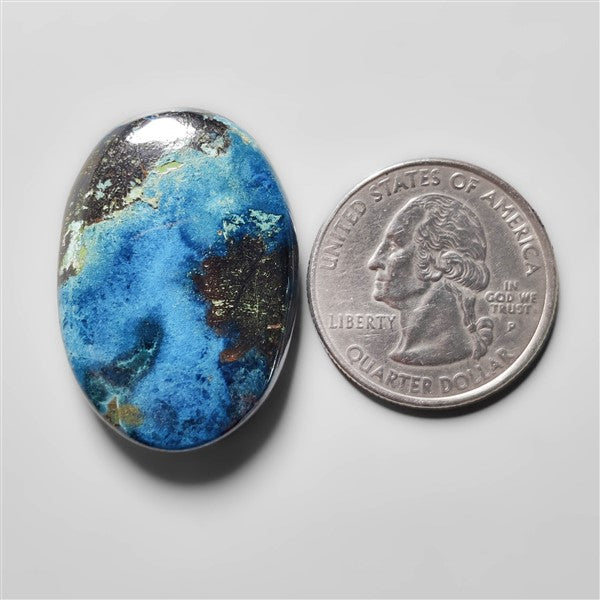 Azurite Shattuckite Cabochon