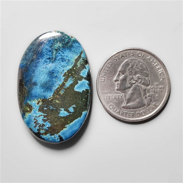 Azurite Shattuckite Cabochon