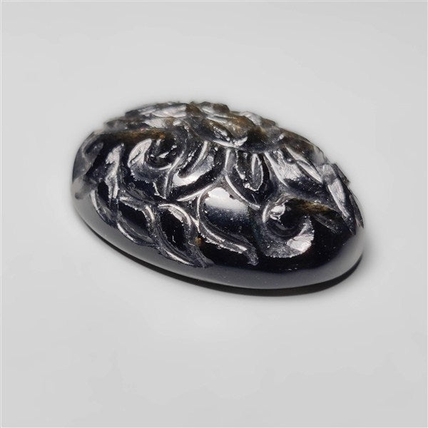 Goldsheen Obsidian Mughal Carving