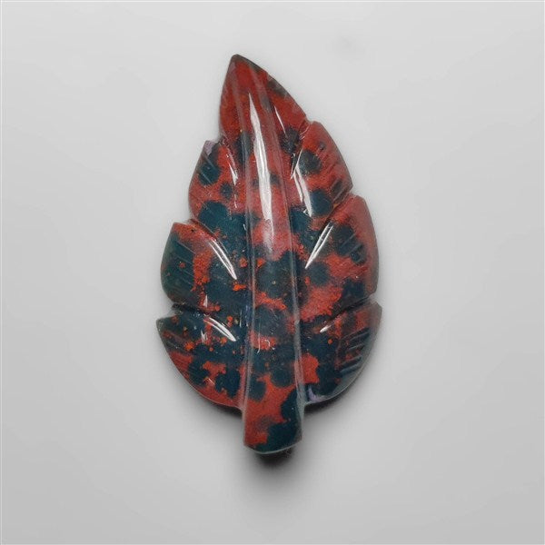 Bloodstone Leaf Carving