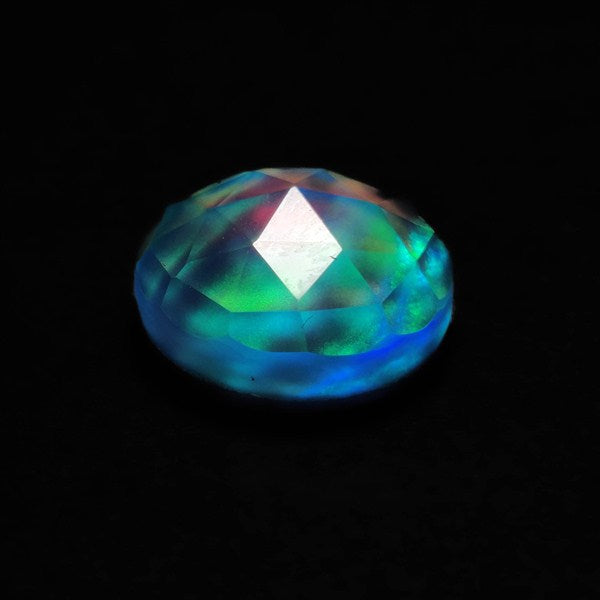 Rose Cut Aurora Opal Doublet